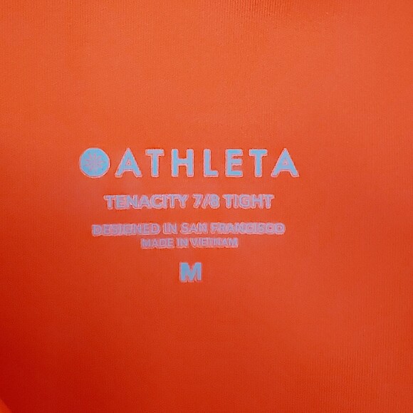 Athleta Tenacity 7/8 Tight in Powerlift Leggings Antique Burgundy Orange SZ M - Picture 4 of 12